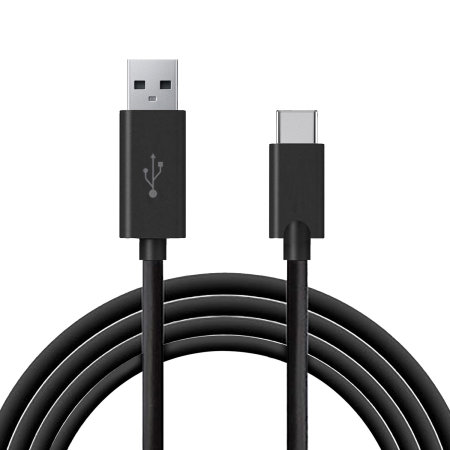 Olixar Black 3m USB-A to USB-C Charge & Sync Cable - For Samsung Galaxy S23 FE