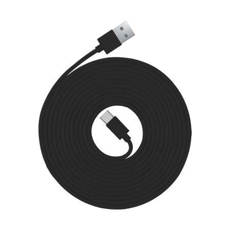 Olixar Black 3m USB-A to USB-C Charge & Sync Cable - For Samsung Galaxy S23 FE