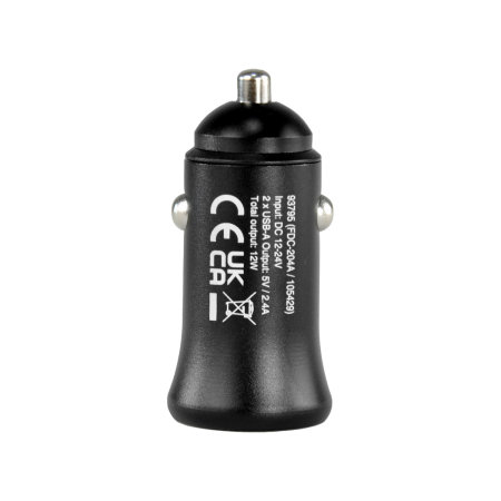 Olixar Basics 12W Dual USB-A Port Car Charger - For Samsung Galaxy S23 FE