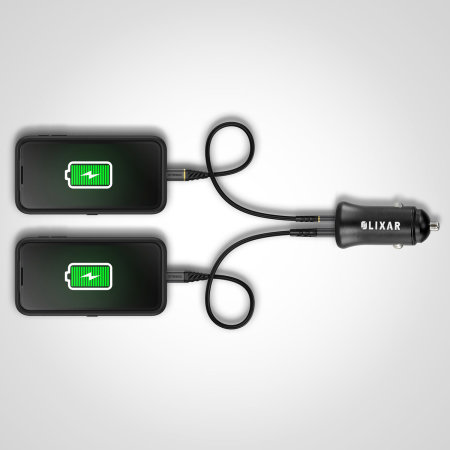 Olixar Basics 12W Dual USB-A Port Car Charger - For Samsung Galaxy S23 FE