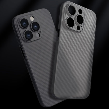 Olixar Black SlimAir Carbon Fibre Case - For iPhone 15