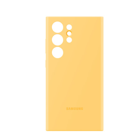 Official Samsung Yellow Silicone Case - For Samsung Galaxy S24 Ultra