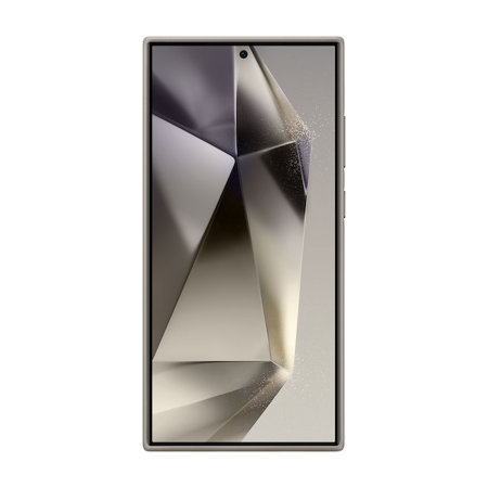 Official Samsung Taupe Vegan Leather Case - For Samsung Galaxy S24 Ultra