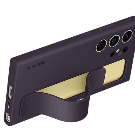 Official Samsung Dark Violet Standing Grip Case - For Samsung Galaxy S24 Ultra