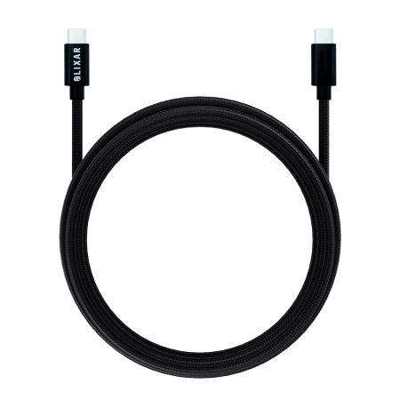 Olixar 1.5m Black Tough Braided USB-C to USB-C Charging Cable For Kids