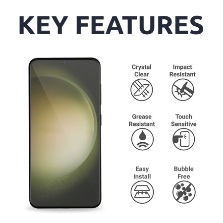 Olixar Two Pack Tempered Glass Screen Protectors with Installation Tray - For Samsung Galaxy S24
