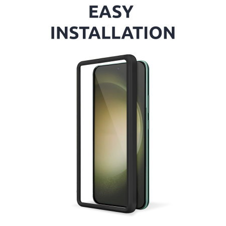 Olixar Two Pack Tempered Glass Screen Protectors with Installation Tray - For Samsung Galaxy S24