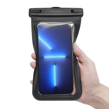 Spigen Two Pack Universal Waterproof Phone Pouches with Lanyard - Black