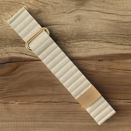 Olixar Beige Genuine Leather Magnetic Band - For Google Pixel Watch