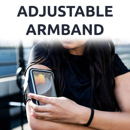 Olixar Black Running & Fitness Armband Holder - For Samsung Galaxy S24 Ultra