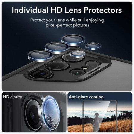 ESR for Samsung Galaxy S24 Ultra Camera Lens Protector, Individual Lens  Protectors, Scratch-Resistant Ultra-Thin Tempered Glass with Aluminum  Edging