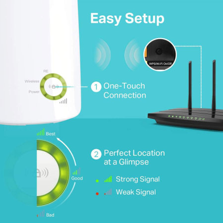 TP-Link (TL-WA854RE) 300Mbps Wall-Plug WiFi Range Extender, No LAN