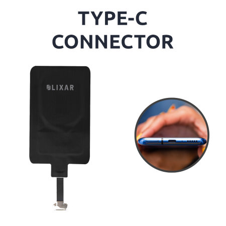 Olixar Black Ultra-Thin USB-C 10W Wireless Charger Adapter - For Samsung Galaxy A05s