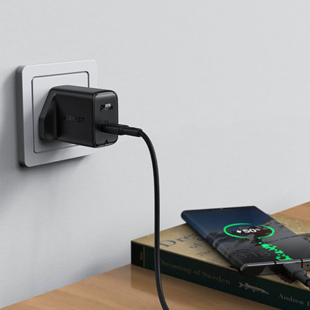 Acefast 30W USB-C PD GaN Mains Charger - Black