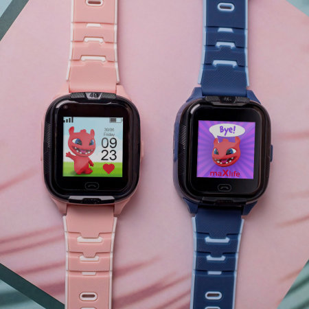 Maxlife Pink 4G GPS Smartwatch For Kids