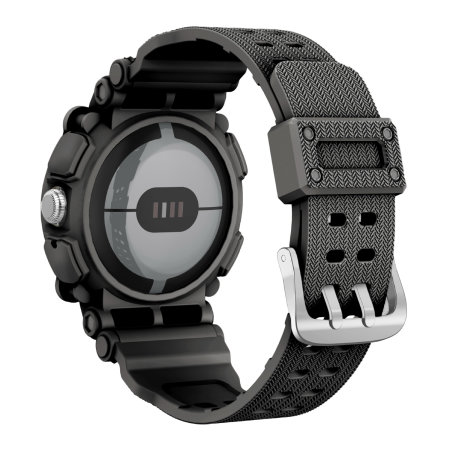 Olixar Black Rugged Sport Band with Integrated Case - For Google Pixel Watch 2