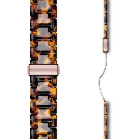 LoveCases Brown Tortoise Shell Resin Links Band - For Samsung Galaxy ...