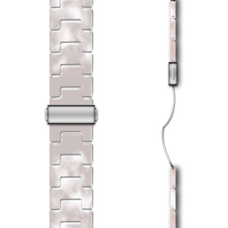 LoveCases White Resin Links Band - For Apple Watch SE 2023 44mm