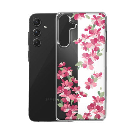 LoveCases Red Cherry Blossoms Case - For Samsung Galaxy A55 5G