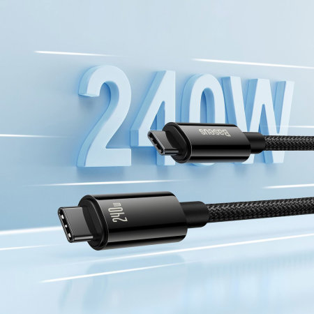 Baseus 240W USB-C to USB-C Fast Charge and Sync Braided Cable - 3m