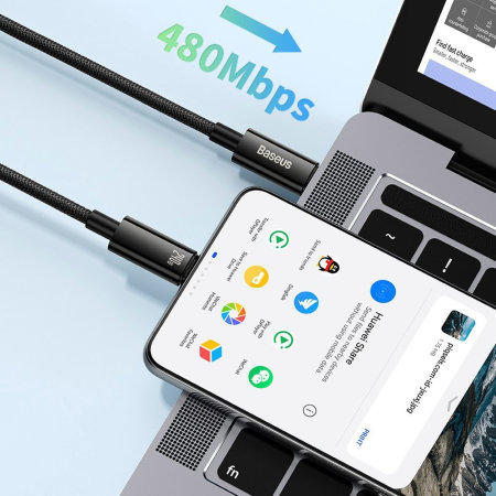 Baseus 240W USB-C to USB-C Fast Charge and Sync Braided Cable - 3m