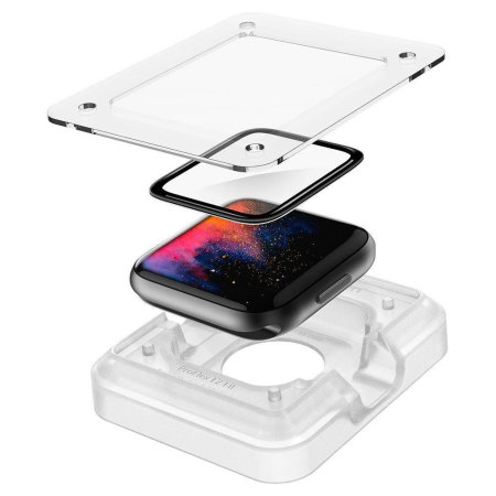 Spigen Twin Pack ProFlex EZ Fit Tempered Glass Screen Protectors - For Apple Watch SE 2022 44mm
