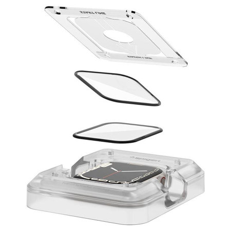 Spigen Twin Pack ProFlex EZ Fit Tempered Glass Screen Protectors - For Apple Watch Series 9 45mm