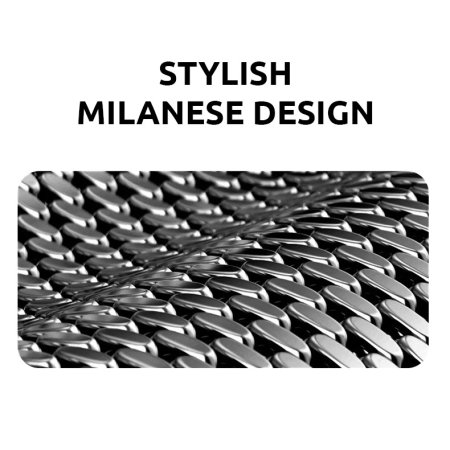 Olixar Silver Milanese Strap - For Xiaomi Mi Smart Band 8 Pro