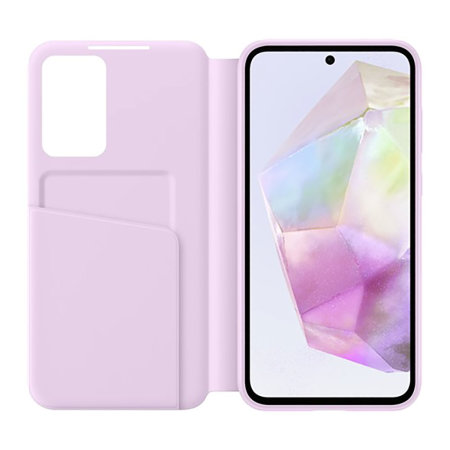 Official Samsung Lavender Smart View Wallet Case - For Samsung Galaxy A35 5G