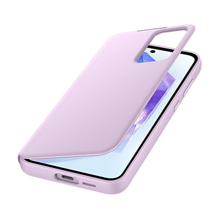 Official Samsung Lavender Smart View Wallet Case - For Samsung Galaxy A55 5G
