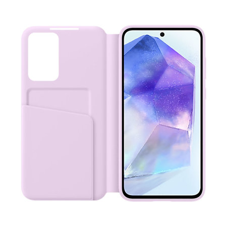 Official Samsung Lavender Smart View Wallet Case - For Samsung Galaxy A55 5G