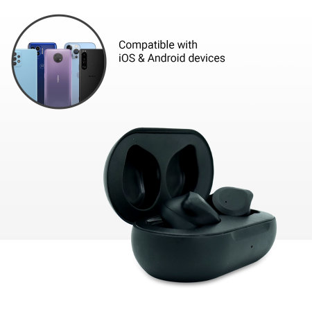 Olixar Black True Wireless Earbuds with Charging Case - For Samsung Galaxy A15