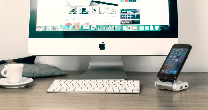 Desk Genie Non-Slip Charging Desk Stand