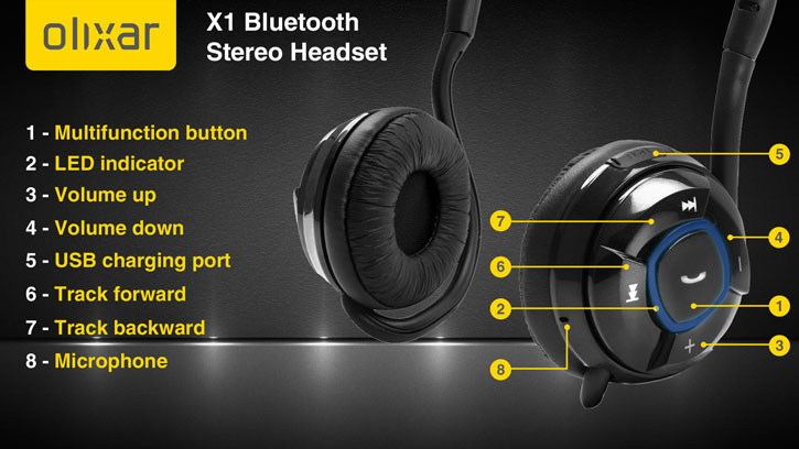 Olixar X1 Bluetooth Stereo Headset