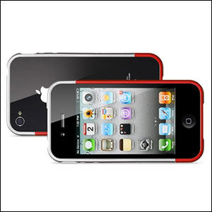 SGP iPhone 4 / 4S Case Linear EX Meteor Series - Red/Silver