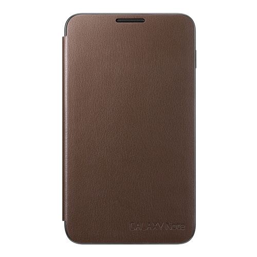Flip Cover officielle Samsung Galaxy Note EFC-1E1CDEC - Marron (avant)