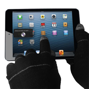 Touch Tip Gloves For Capacitive Touch Screens - Black