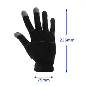 Dot Gloves for Capacitive Touch Screens - Black