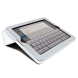 Housse iPad 3 / iPad 2 Carbon Fibre Style - Grise 01