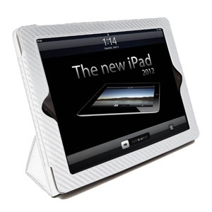 Housse iPad 3 / iPad 2 Carbon Fibre Style - Grise 02