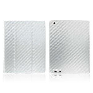 Housse iPad 3 / iPad 2 Carbon Fibre Style - Grise 03
