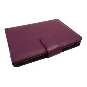 Housse Kindle Touch Leather Style and Light - Violet - vue de face