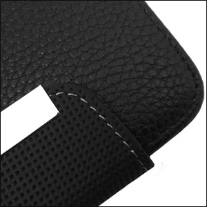Housse HTC One X Wallet effet cuir - Noire - fermeture magnétique
