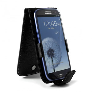Samsung Galaxy S2 Alu-Leather Case - Black