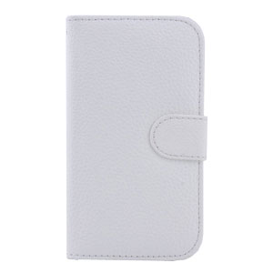 Leather Style Wallet Case for Samsung Galaxy S3 - White
