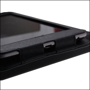 Leather Style Rotating Case for Google Nexus 7 - Black