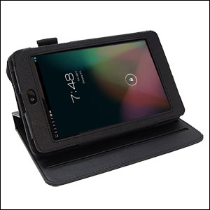 Leather Style Rotating Case for Google Nexus 7 - Black