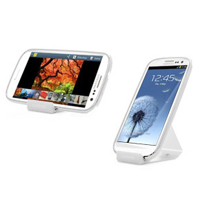Pack Protection Samsung Galaxy S3 Capdase Xpose & Luxe - Blanc - protection d'écran et support pliable