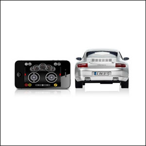 Voiture télécommandée par application Apple Porsche 911 Silverlit - Grise