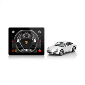 Voiture télécommandée par application Apple Porsche 911 Silverlit - Grise